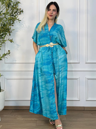 Rochie maxi cu talie ajustabilă