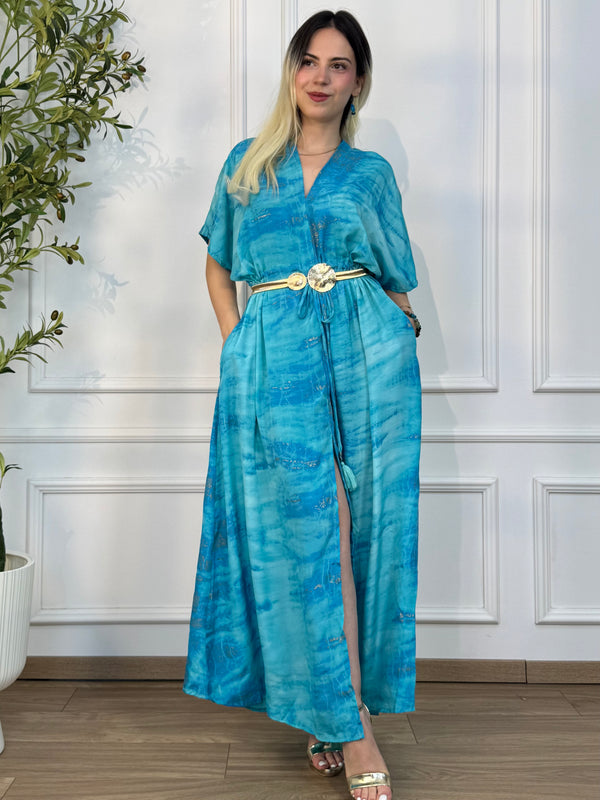 Rochie maxi cu talie ajustabilă
