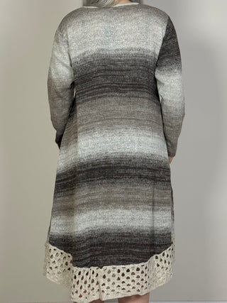 Rochie tricotată din amestec de lână - Bej