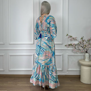 Rochie largă cu talie elastică din piele
