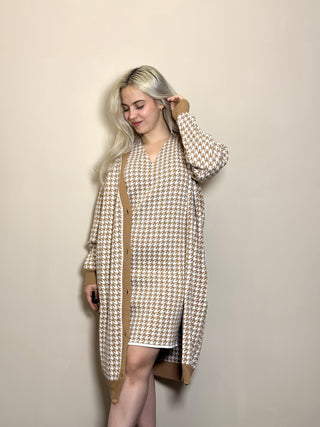 Set rochie și pulover - Bej