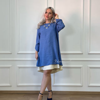 Rochie cu efect de in cu două straturi