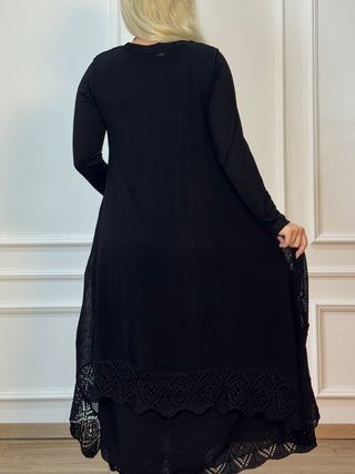 Rochie lungă cu două straturi