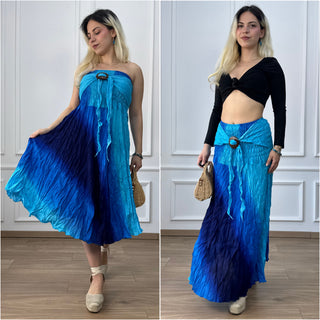 Fustă/rochie cu prindere cu clemă din cocos creponat
