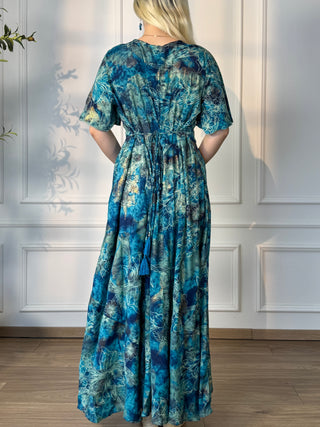 Rochie maxi cu decolteu în formă de inimă