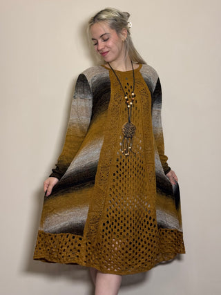Rochie tricotată din amestec de lână