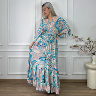Rochie largă cu talie elastică din piele