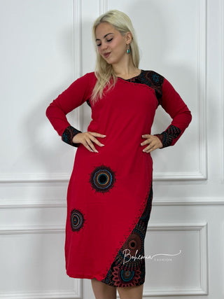 Rochie din bumbac cambrată