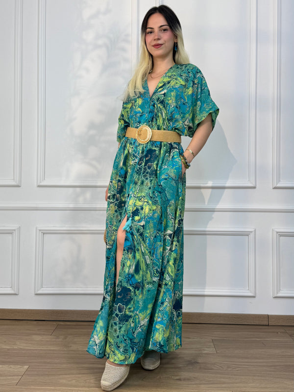 Rochie maxi cu talie ajustabilă