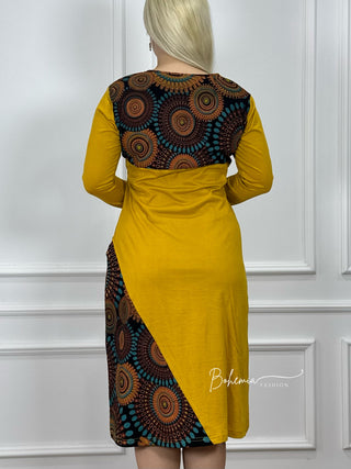 Rochie din bumbac cambrată