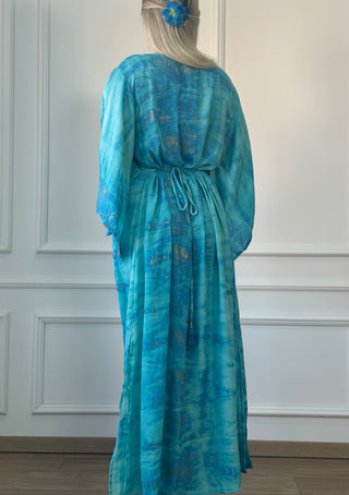 Rochie lungă indiană cu voal