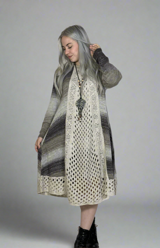 Rochie tricotată din amestec de lână - Bej