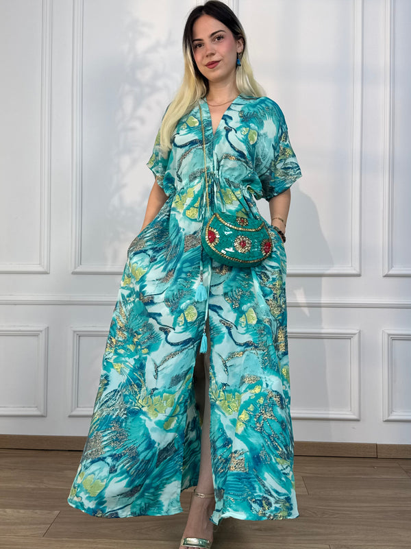 Rochie maxi cu talie ajustabilă