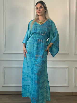 Rochie lungă indiană cu voal