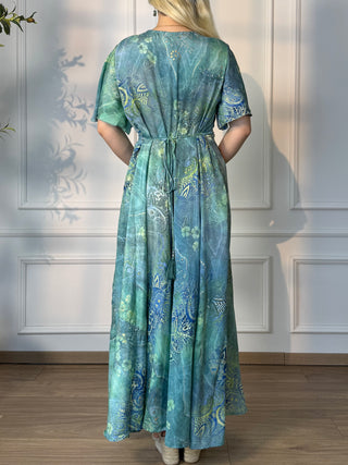 Rochie maxi cu decolteu în formă de inimă