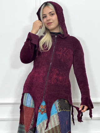 Cardigan brodat cu tiv decupat