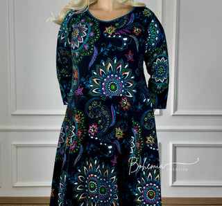 Rochie cu model viu colorat