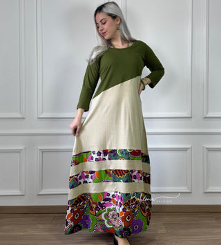 Rochie maxi din bumbac cu croială largă