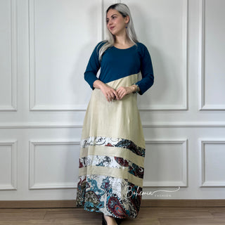 Rochie maxi din bumbac cu croială largă