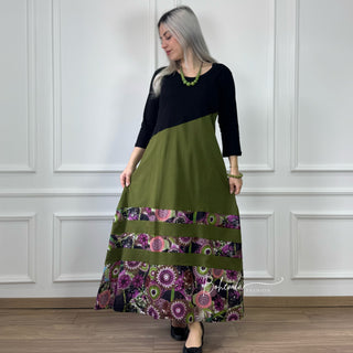 Rochie maxi din bumbac cu croială largă