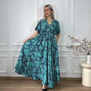 Rochie maxi cu talie elastică Gumis