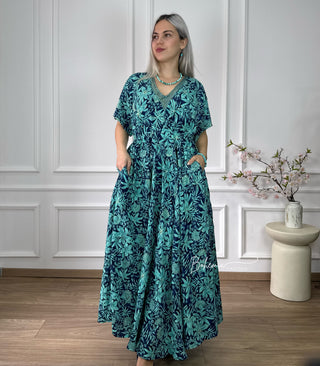Rochie maxi cu talie elastică Gumis