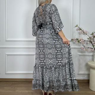 Rochie largă cu talie elastică din piele