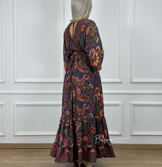 Rochie largă cu talie elastică din piele
