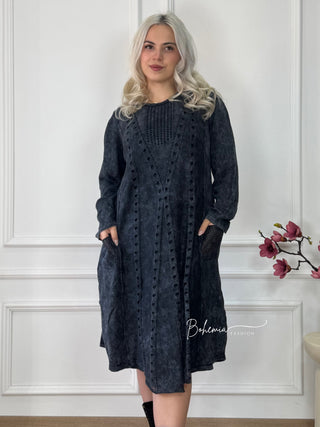 Rochie tricotată spălată cu piatră