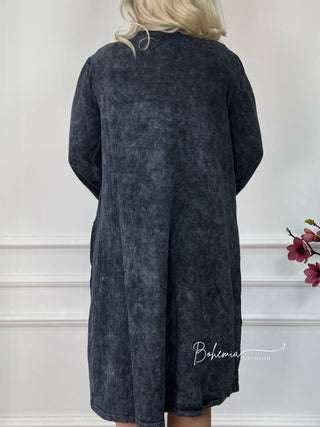 Rochie tricotată spălată cu piatră