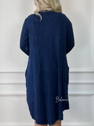 Rochie tricotată spălată cu piatră