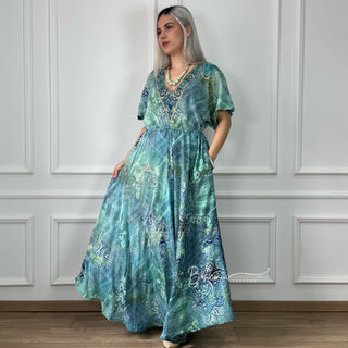 Rochie maxi cu talie elastică Gumis