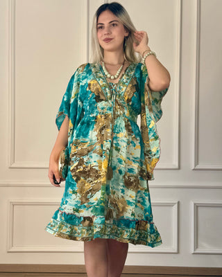 Rochie scurtă cu corset în zona pieptului