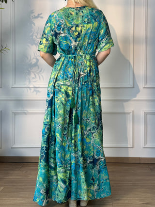 Rochie maxi cu decolteu în formă de inimă