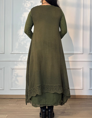 Rochie lungă cu două straturi