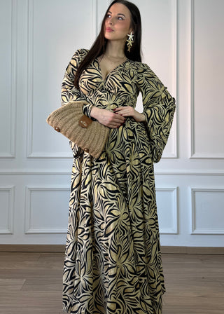 Rochie indiană cu mâneci lungi