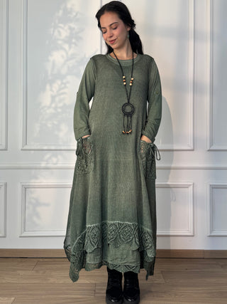 Rochie lungă cu două straturi