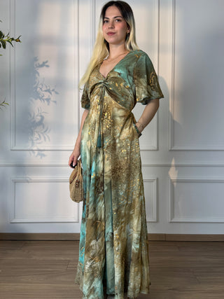 Rochie maxi cu decolteu în formă de inimă