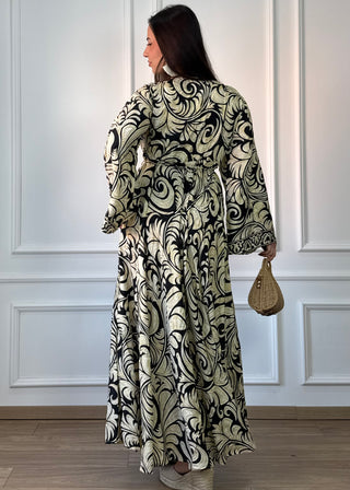 Rochie indiană cu mâneci lungi