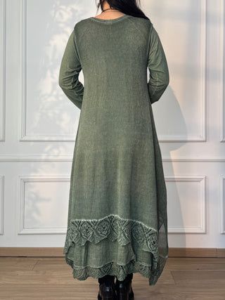 Rochie lungă cu două straturi