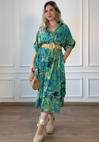 Rochie de vară cu guler și buzunare