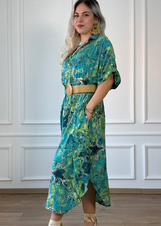 Rochie de vară cu guler și buzunare