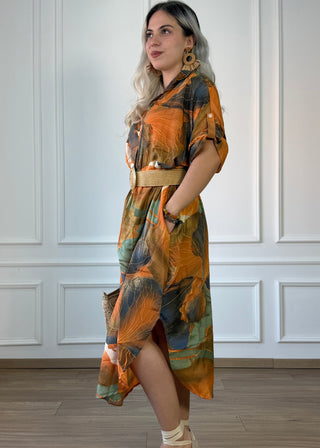 Rochie de vară cu guler și buzunare