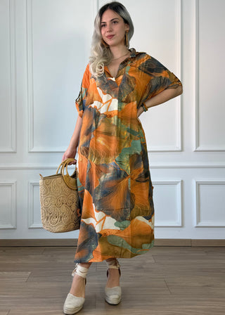Rochie de vară cu guler și buzunare