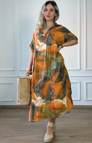 Rochie de vară cu guler și buzunare