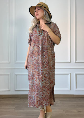 Rochie de vară cu guler și buzunare
