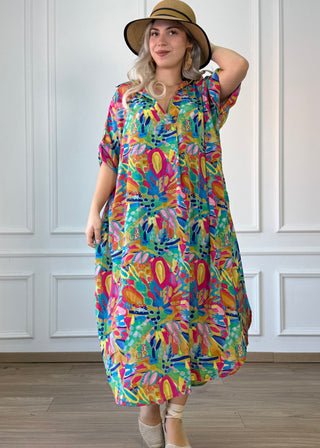 Rochie de vară cu guler și buzunare