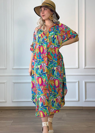 Rochie de vară cu guler și buzunare