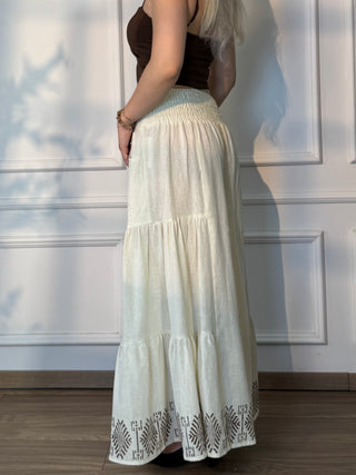 Pantaloni largi cu talie elastică