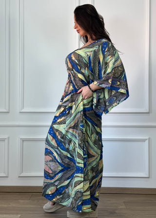Rochie lungă indiană cu voal